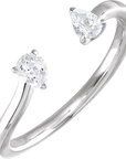 Zwei Tropfen Diamantring