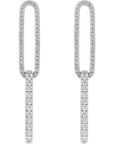 Pavé Doppel-Link Ohrringe