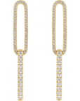 Pavé Doppel-Link Ohrringe