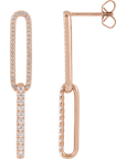 Pavé Doppel-Link Ohrringe