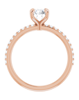 Pavé Solitaire Ring Roségold