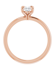 Oval Solitaire Ring Roségold