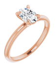 Oval Solitaire Ring Roségold