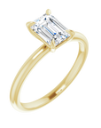 Emerald Solitaire Ring Gelbgold