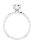 Cushion Solitaire Ring Weißgold