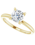 Cushion Solitaire Ring Gelbgold