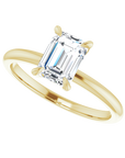 Emerald Solitaire Ring Gelbgold