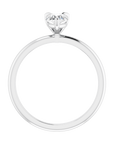 Tropfen Solitaire Ring Weißgold
