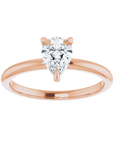Tropfen Solitaire Ring Roségold
