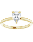 Tropfen Solitaire Ring Gelbgold