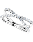 Criss-Cross Diamantring Weißgold