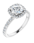 Halo Ring Weißgold