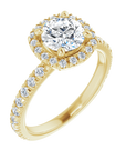 Halo Ring Gelbgold