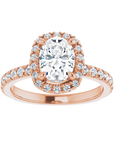 Halo Ring Oval Roségold