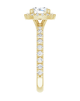 Halo Ring Gelbgold