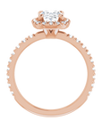 Halo Ring Oval Roségold