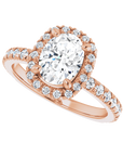 Halo Ring Oval Roségold