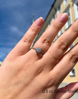Halo Ring Weißgold