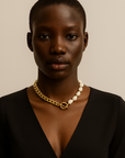 Statement-Perlen-Choker – Gold trifft Eleganz