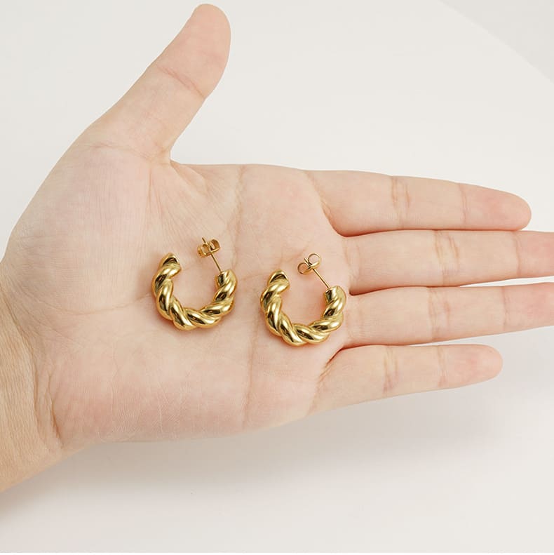 Twist Ohrstecker - Vergoldet