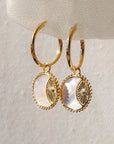 Vintage Ohrringe mit Sonnen- und Mondmotiv - 18K vergoldet