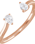 Zwei Tropfen Diamantring