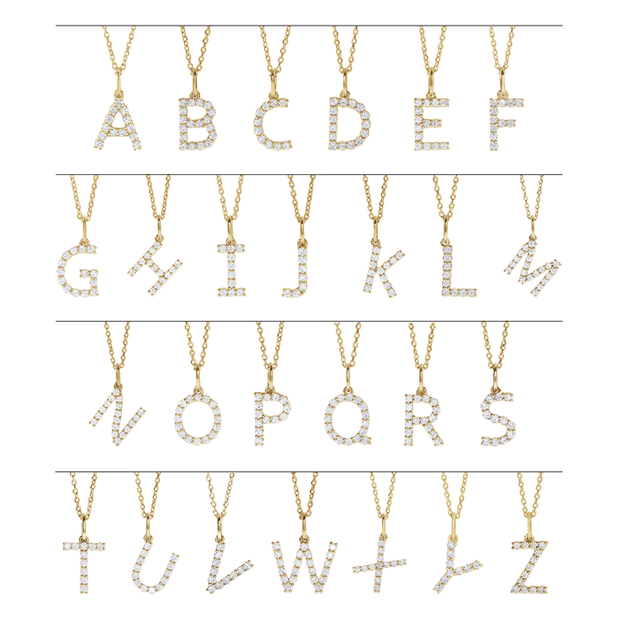 Diamant Buchstaben Kette