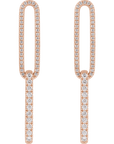 Pavé Doppel-Link Ohrringe