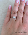 Pavé Solitaire Ring Weißgold