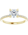 Pavé Solitaire Ring Gelbgold