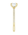 Pavé Solitaire Ring Gelbgold