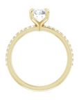 Pavé Solitaire Ring Gelbgold