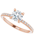 Pavé Solitaire Ring Roségold