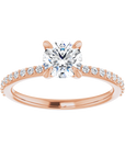 Pavé Solitaire Ring Roségold