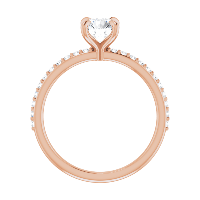 Pavé Solitaire Ring Roségold