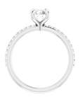Pavé Solitaire Ring Weißgold
