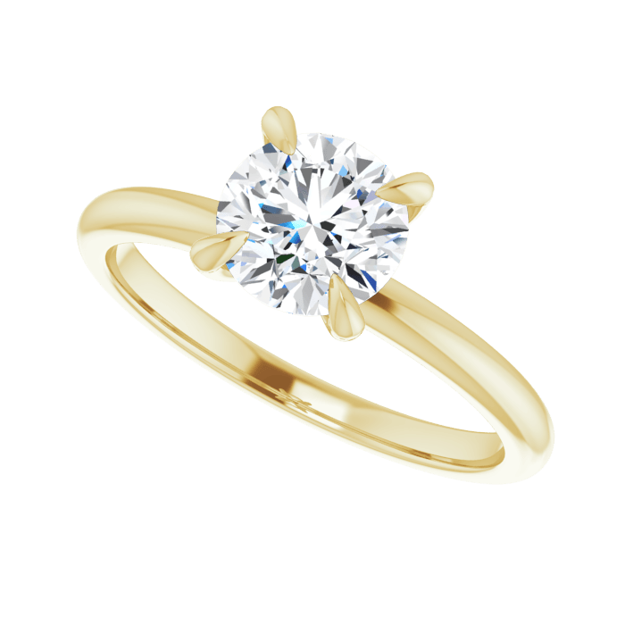 Solitaire Ring Gelbgold
