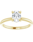 Oval Solitaire Ring Gelbgold