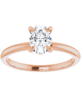Oval Solitaire Ring Roségold