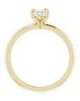 Oval Solitaire Ring Gelbgold