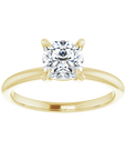 Cushion Solitaire Ring Gelbgold