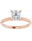 Cushion Solitaire Ring Roségold