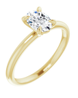 Oval Solitaire Ring Gelbgold