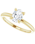 Oval Solitaire Ring Gelbgold
