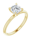 Cushion Solitaire Ring Gelbgold