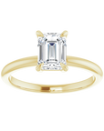 Emerald Solitaire Ring Gelbgold