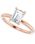 Emerald Solitaire Ring Roségold