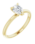 Tropfen Solitaire Ring Gelbgold