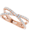 Criss-Cross Diamantring Roségold