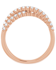Criss-Cross Diamantring Roségold